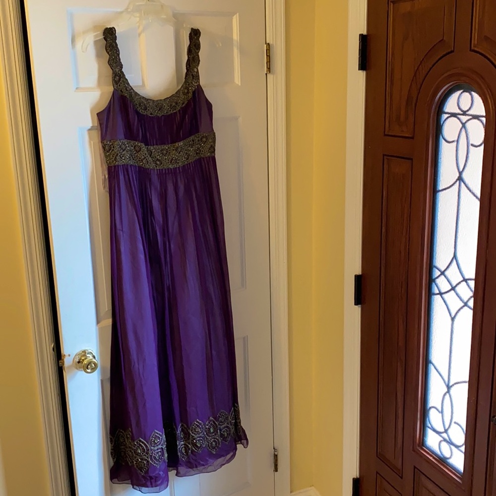 Adrianna Papell Chiffon Gown with beading